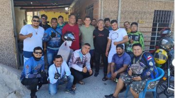 Apoiadores motoristas de aplicativo